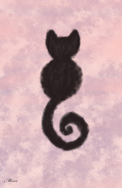 digital art cat paintig